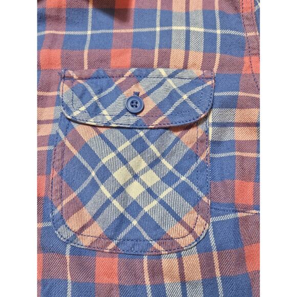 Duluth Trading Co Flannel Shirt Womens Size Large Plaid Vented Outdoor Button Up - Picture 3 of 5